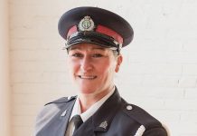 Detective Constable Stacey Rutherford, pictured in 2019 in a photo by photographer Heather Doughty for her Inspire: The Women's Portrait Project. Rutherford has retired from the Peterborough Police Services after a 30-year career that included being the first female handler in the service's canine unit and working in the service's sex offence unit and internet child exploitation unit. (Photo: Heather Doughty)