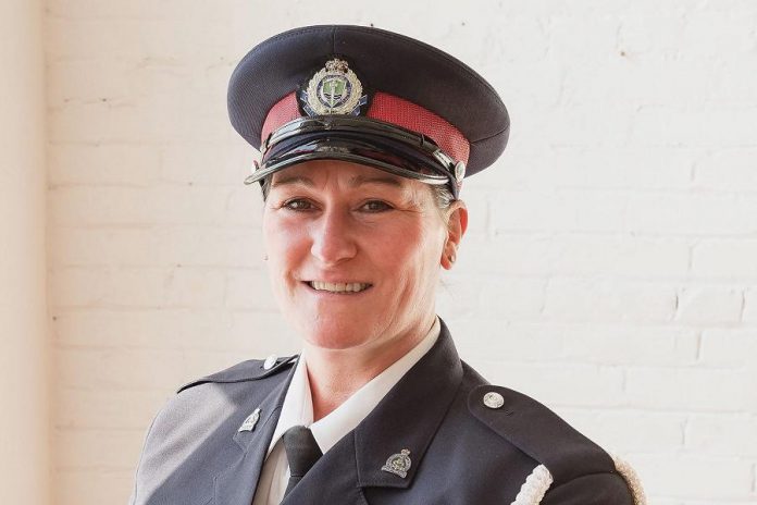 Detective Constable Stacey Rutherford, pictured in 2019 in a photo by photographer Heather Doughty for her Inspire: The Women's Portrait Project. Rutherford has retired from the Peterborough Police Services after a 30-year career that included being the first female handler in the service's canine unit and working in the service's sex offence unit and internet child exploitation unit. (Photo: Heather Doughty)