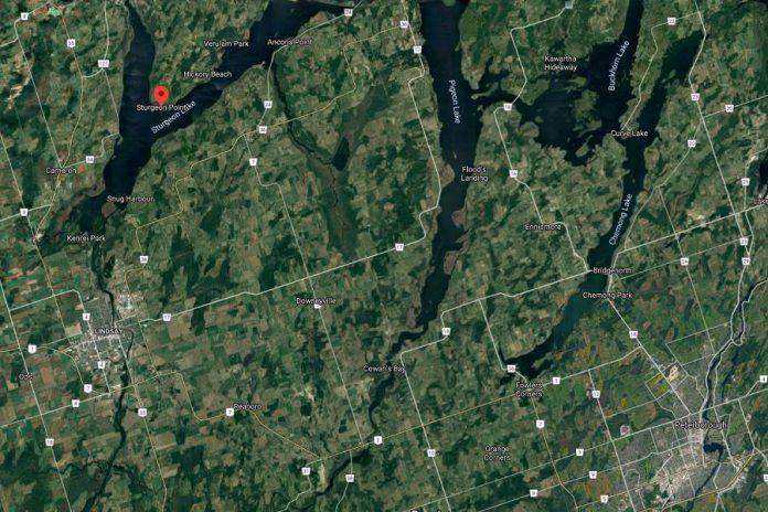 The tornado touched down at 3 p.m  on June 23, 2020 at Sturgeon Point on Sturgeon Lake, north of Lindsay. (Photo: Google Maps)