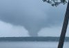 A tornado at Sturgeon Lake in Kawartha Lakes on June 23, 2020. (Photo: Amy Reeds @amy_reeds / Twitter)