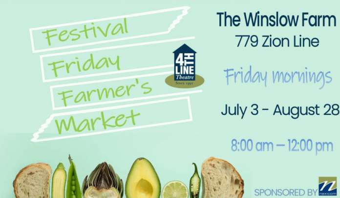 4th Line Theatre is also connecting to its audience and the community by hosting a weekly farmers' market every Friday morning at the Winslow farm in Millbrook. (Graphic: 4th Line Theatre)