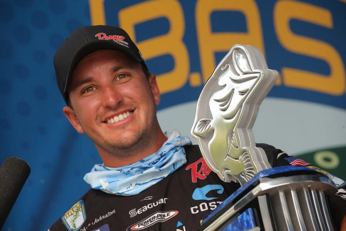 Chris Johnston of Peterborough, Ontario, Canada, has won the 2020 SiteOne Bassmaster Elite at St. Lawrence River with a four-day total of 97 pounds, 8 ounces. He's the first Canadian to ever win a Bassmaster Elite Series event. (Photo: B.A.S.S.)
