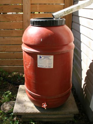 Rain barrels are an excellent way to conserve water to use for your plants during droughts. They can be purchased at the GreenUP store, with Peterborough Utilities customers receiving an automatic discount of $25. (Photo: GreenUP)