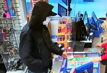 Kawartha Lakes police are seeking this suspect in a Lindsay store robbery. (Supplied photo)