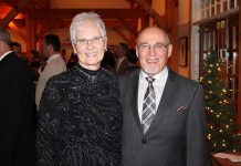 Peterborough artist Neil Broadfoot, pictured at a 2014 wedding with his wife Margaret, has passed away at the age of 84. (Photo courtesy of the Broadfoot family)