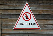 Total fire ban sign