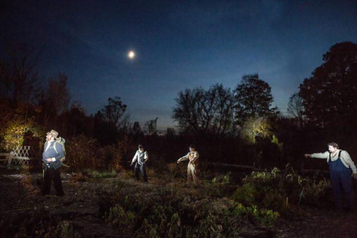 4th Line Theatre has previously mounted a Halloween-themed outdoor production. Paul Braunstein and Monica Dottor's "The Shadow Walk of Millbrook," directed by Kim Blackwell, was staged in 2016 and again in 2018 in the village of Millbrook. The new October 2020 production "Bedtime Stories and Other Horrifying Tales", co-written by Lindy Finlan and Kim Blackweill, who will also direct, takes place on the Winslow Farm. (Photo: Wayne Eardley / Brookside Studio)