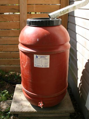 Rain barrels are an excellent way to capture and conserve rainwater. They are available for purchase at the GreenUP Store and Peterborough Utilities customers will receive an instant discount of $25 off.  (Photo courtesy of GreenUP)