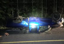 A 19-year-old Coe Hill man is facing multiple charges after a rollover in Hastings County on August 2, 2020. (Photo: Bancroft OPP)