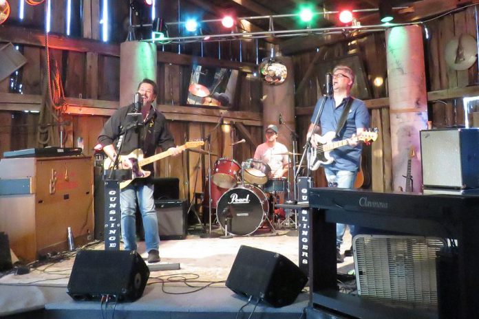 Andy Tough's new Live! At The Barn music performance video series, recorded and produced at the Norwood-area barn-turned-recording studio he owns with his wife Linda, debuts on YouTube on August 21, 2020. Local rock and county band Gunslingers (pictured) will kick off the series, with four other bands each featured on four successive Fridays. Viewers will have an opportunity to donate to each band. (Photo courtesy of Andy Tough)