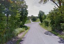 One man died and another was seriously injured on August 15, 2020, when their ATV turned from Harwood Road onto Old School House Road in Hamilton Township, left the roadway, and struck a hydro pole. (Photo: Google Maps)