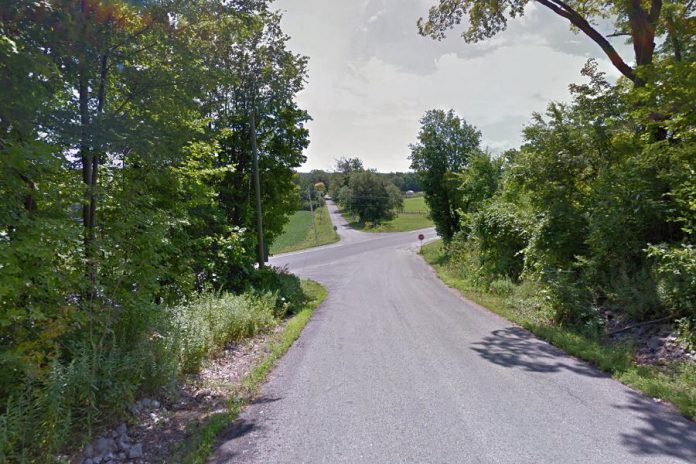 One man died and another was seriously injured on August 15, 2020, when their ATV turned from Harwood Road onto Old School House Road in Hamilton Township, left the roadway, and struck a hydro pole. (Photo: Google Maps)