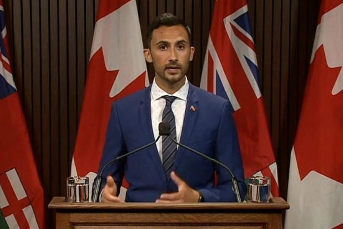 On August 13, 2020, Ontario education minister Stephen Lecce provided an update on Ontario's back-to-school plan, including allowing school boards to access up to $496 million in reserve funding. (CPAC screenshot)