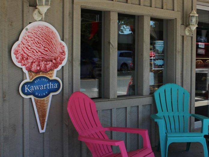 Among other treats, Stuff'd Ice Cream Bakery and Café serves 33 flavours of Kawartha Dairy ice cream. The bakery and cafe is located in the same building as the Canoe & Paddle, at 18 Bridge Street in Lakefield.  (Photo: Strexor Harrop)