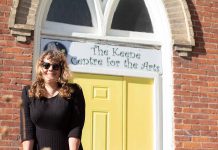 Ida Brown is again presenting performance events at The Keene Centre for the Arts, located at the historic former Keene Methodist Church that she and her husband Matt Pukarowski purchased in 2018 and transformed into performing arts space. With a plexiglass shield in place to separate performers from the audience, and with other health and safety protocols in place, Brown is bringing live music, comedy, and more to the venue. (Photo courtesy of The Keene Centre for the Arts)