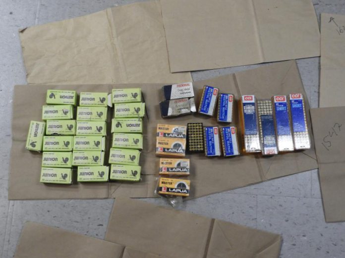 Peterborough police seized more than 1,600 rounds of ammunition from a Peterborough home on September 24, 2020. (Police-supplied photo)