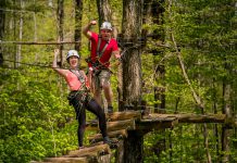 Treetop Trekking offers aerial courses and ziplines at six adventure parks across Ontario, including one in the Ganaraska Forest near Port Hope. (Photo courtesy of Treetop Trekking)