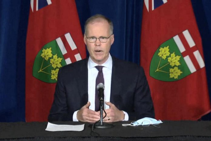 Adalsteinn Brown, dean of the Dalla Lana School of Public Health at the University of Toronto, provides details on the rationale for additional public health measures  in Toronto, Peel, and Ottawa at a media briefing at Queen's Park on October 10, 2020. (Screenshot)