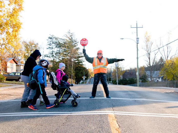 School zones are for kids, not cars. Keeping school zones safe for everyone requires partnerships, like those with crossing guards.  (Photo: GreenUP)