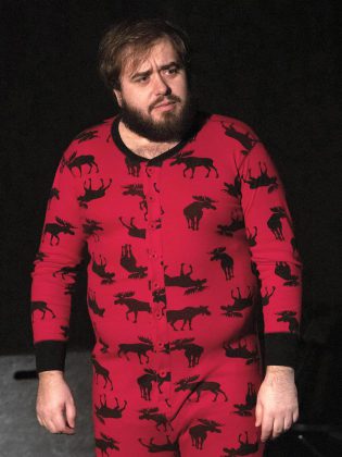 LLAADS member Adam Martignetti during a performance at The Theatre on King. He gets his own photo because he's missing from this story's feature photo and because his moose onesie should never be forgotten. (Photo: Eryn Lidster)