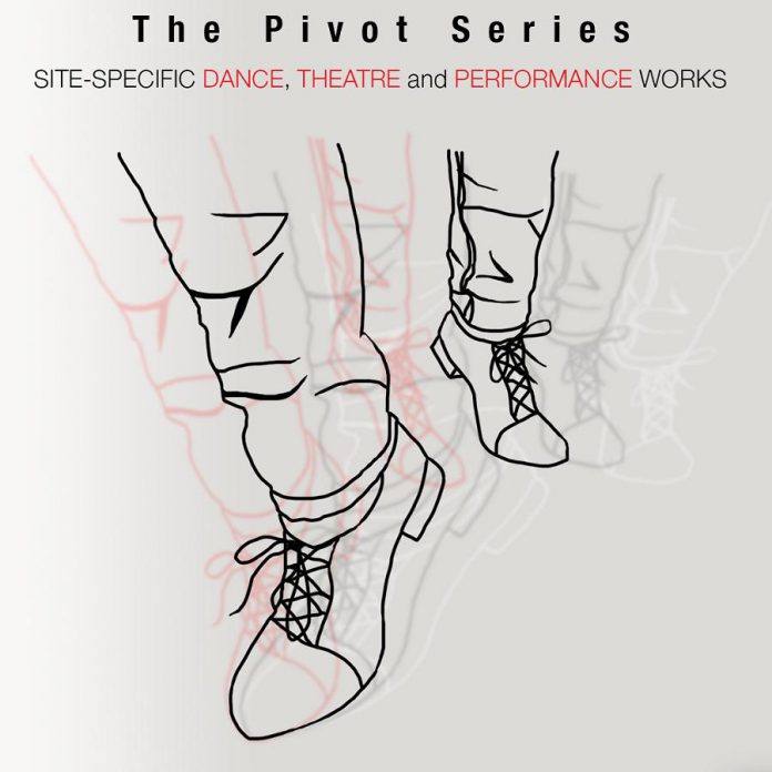 Public Energy's "The Pivot Series" features 10 short site-specific dance and theatre works at various outdoor locations in Peterborough from October 2 to 18, 2020. (Graphic: Public Energy)