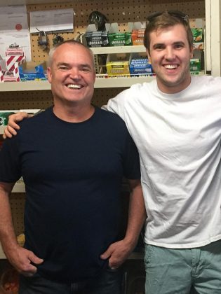 Sullivan's General Store owner Tim Sullivan (left), his wife Karen, and their son Frank (right) bought the family business from Tim's two older brothers when they were retiring.  (Photo courtesy of Sullivan's General Store)