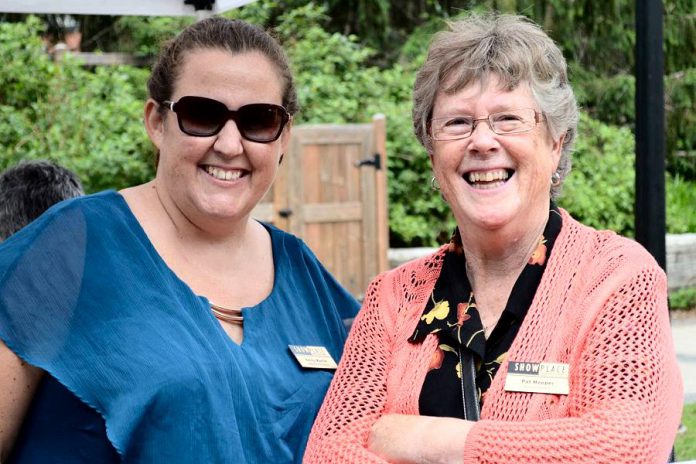 Showplace Performance Centre general manager Emily Martin with board chair Pat Hooper during happier days in 2017. With no revenue because of the cancellation of all performances due to the COVID-19 pandemic, the not-for-profit organization has had to lay off all its staff with the exception of Martin. (Photo: Showplace Performance Centre)