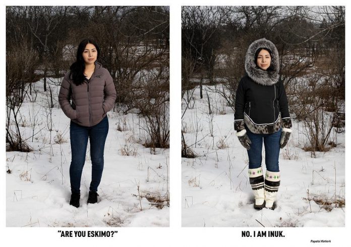 Papatsi Kotierk, an Indigenous student at Trent University who participated in the 'Breaking Down Stereotypes' photo-based community art project. The project is on display at Artspace in downtown Peterborough until November 14, 2020. (Photos by Annie Sakkab)