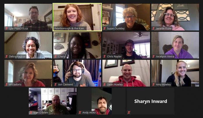 The 14 successful applicants for the fall intake of the Starter Company Plus program in Peterborough and the Kawarthas during a Zoom call. (Photo: Peterborough & the Kawarthas Business Advisory Centre)