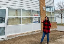 Susan Tung, owner of Vietnamese restaurant Hanoi House in downtown Peterborough, stands outside the planned second location of her restaurant at 1040 Lansdowne Street West. (Photo: Susan Tung / Facebook)