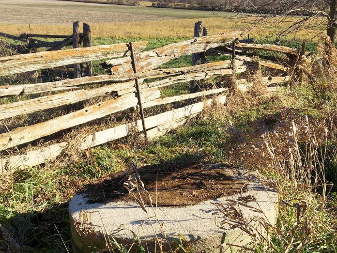 Many rural property owners rely on wells, either drilled or dug (pictured), for their water. To ensure your safety, the water from wells should be tested regularly and when you see changes to its colour, taste, or odour. Sampling bottles for testing are available from township offices, Peterborough Public Health, and the Regional Public Health Laboratory. (Photo: Jackie Donaldson)