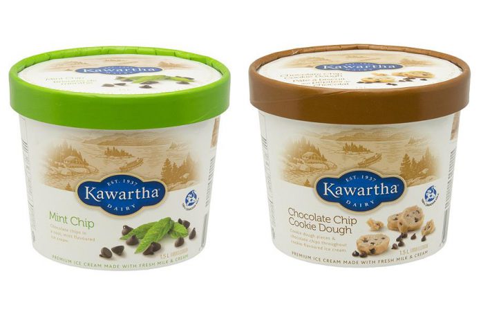 If you have Kawartha Dairy's Mint Chip Ice Cream or Chocolate Chip Cookie Dough Ice Cream in your freezer, check the cartons for specific production codes to see if the ice cream has been recalled. Kawartha Dairy is recalling the production codes because of the possibility that chocolate chips used in the ice cream may include small pieces of metal. Retailers including grocery stores should also be removing these products from their shelves. (Supplied photos)