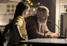 George Clooney directs and stars as Augustine in "The Midnight Sky", a science-fiction film about a brilliant and aging astronomer in the Arctic who works to stop a team of astronauts from returning home after Earth suffers a mysterious global catastrophe. ALso pictured is Caoilinn Springall as Iris, the mysterious child Augustine encounters at his remote outpost. (Photo: Netflix)