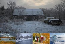 Molly Cadigan won first place and $250 for her submission "Heritage Matters" (top) in Peterborough County's #PicturePtboCounty photo contest. Barry Mortin (bottom left) won second place, with Connie Kot, James Forrester, and David Frey receiving honourable mentions for their submissions. (Supplied photos)