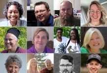 The 12 entrepreneurs participating in the fall 2020 intake of Starter Company Plus, a business development program offered through the Peterborough & the Kawarthas Business Advisory Centre with funding from the Government of Ontario. Top row: Debra Ragbar, Lyle Saunders, Ivan O'Brien, and Janette Fluke; middle row: Sharyn Inward, Jocelynn Vieira, Cheryl Edwards and Charmaine Magumbe, and Alicia Doris; bottom row: Susan Dunkley, Amy and Dean Howley, Jonathan Clement, and Christopher Nayler.