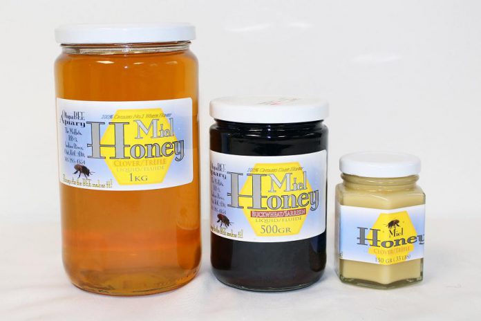 100 per cent pure OtonaBEE Apiary clover and buckwheat honey in available in jars to fit any stocking size. (Photo: GreenUP Store)