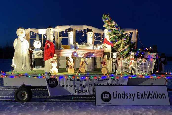 A holiday display by the Lindsay Agricultural Society at the Merry & Bright Festival at Lindsay Exhibition fairgrounds, running from December 18 to 31, 2020. (Photo: Shanice Sproule)