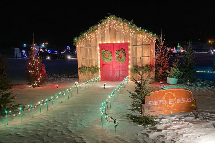 A holiday display by Designs by Dylan at the Merry & Bright Festival at Lindsay Exhibition fairgrounds, running from December 18 to 31, 2020. (Photo: Shanice Sproule)