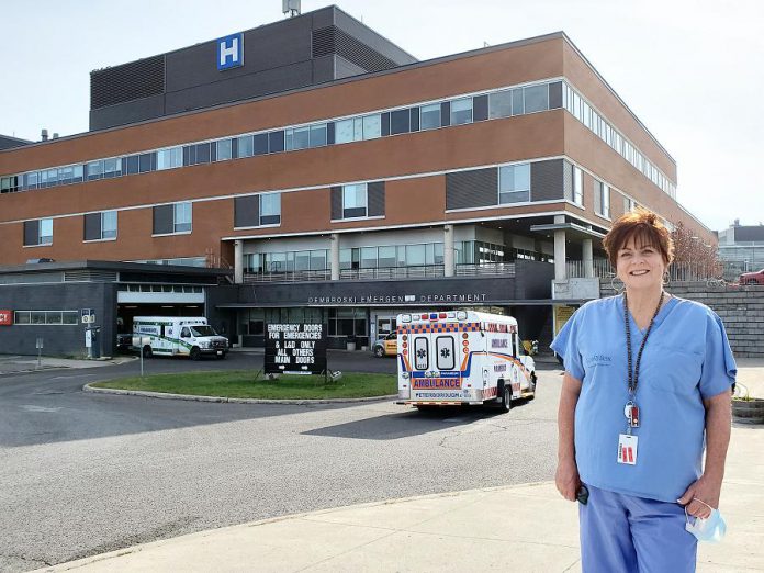 Your generosity helps fund the vital tools healthcare professionals like Leah McCracken at Peterborough Regional Health Centre (PRHC) must have to provide world-class care to patients from across our region, no matter the health crisis they're facing. Because of your support, they'll be able to keep doing their jobs to the best of their ability during this time of uncertainty. (Photo courtesy of PRHC Foundation)