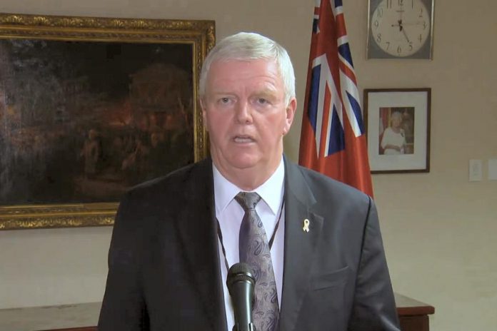 Retired general Rick Hillier, chair of Ontario's COVID-19 Vaccine Distribution Task Force, held a briefing at Queen's Park on December 10, 2020 to provide an update on the province's vaccine distribution plan. The update comes as Ontario sets a single-day record of 1,983 new confirmed cases in the province. (CPAC screenshot)