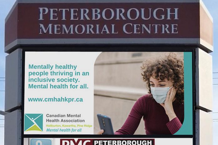  Peterborough-based Movingmedia Canada Inc. has partnered with the Canadian Mental Health Association Haliburton, Kawartha, Pine Ridge to share positive messages on digital billboards throughout Peterborough and Kawartha Lakes. (Supplied photo)