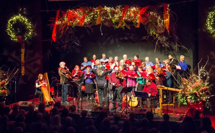 The Convivio Chorus performing at the December 2015 In From The Cold concert at Market Hall in downtown Peterborough. (Photo: Linda McIlwain / kawarthaNOW.com)