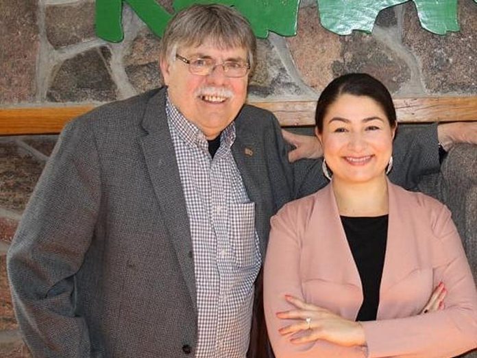 Peterborough County Warden J. Murray Jones with Peterborough-Kawartha MP Maryam Monsef in pre-pandemic times. (Photo: Maryam Monsef / Facebook)