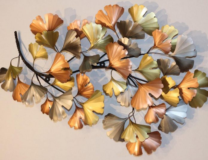 At the new online marketplace set up by the Kawartha Lakes Arts Council, you can purchase works by local artists who are members of the arts council, such as 'Ginko Leaf Branch', a metallic wall sculpture by Paul and Beverly Williams. (Photo courtesy of Kawartha Lakes Arts Council and the artists)