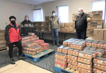 Residents, local businesses, and community-minded corporations stepped up to support North Kawartha Food Bank after fire destroyed Sayers in Apsley, the only grocery store in the township. For example, Campbell's donated five skids of food to the food bank. (Photo courtesy of North Kawartha Food Bank)