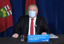 On January 25, 2021, Ontario premier Doug Ford announced the province is accelerating the completion of vaccinations for residents of long-term care homes and high-risk retirement homes by February 5 instead of February 15. (CPAC screenshot)