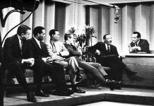 In early 1968, as riots rocked American cities and the Vietnam War escalated, the legendary entertainer and activist Harry Belafonte took over `The Tonight Show' from Johnny Carson for one week, with guests including Bobby Kennedy, Aretha Franklin, Rev. Dr. Martin Luther King Jr., and Sidney Poitier. This historic event is documented in "The Sit In: Harry Belafonte Hosts the Tonight Show", available for streaming at the virtual ReFrame Film Festival from January 22 to 29, 2021. (Photo courtesy of ReFrame)