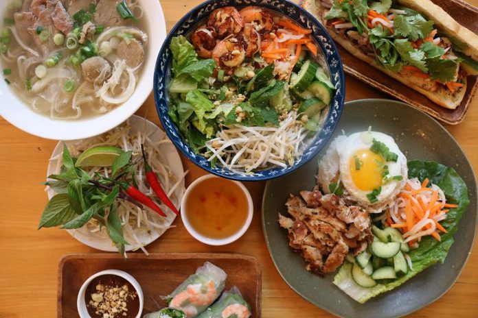 Some of the authentic Vietnamese menu items at the popular Hanoi House restaurant. You can find $25 and $30 value specials on their website. (Photo courtesy of Hanoi House)