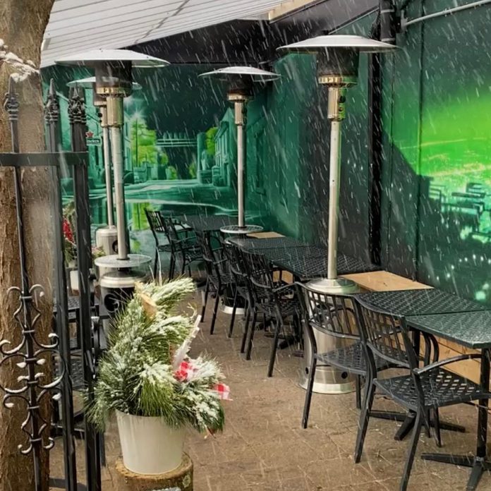 Gerti's had created a covered and heated back patio to allow for outside dining during the pandemic, until the most recent provincial lockdown forces restaurants to provide takeout and delivery only.  Gerti's co-owner Diana Hunter hopes everyone makes an effort to support locally owned businesses during the pandemic lockdown. (Photo courtesy of Gerti's)