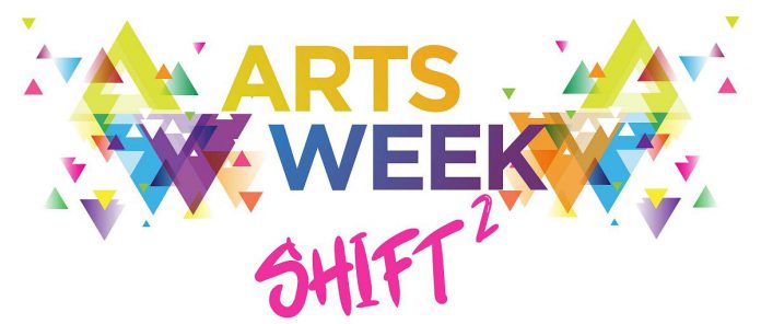 Funding applications for Artsweek SHIFT<sup>2</sup> are due by February 22, 2021, with the results announced on Monday, March 8. The pocket arts festival will run from March until the end of May, with the full Artsweek festival scheduled for September 2021, pandemic willing. (Graphic: Artsweek Peterborough)